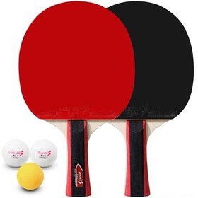 Resim Tenfowee Profesyonel 2'li Masa Tenisi Raketi Seti - 3 Top Ve Taşıma Çantası Dahil 