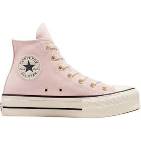 Resim Converse Chuck Taylor All Star Lift Kadın Pembe Süet Platform Sneaker-6934 Pembe 
