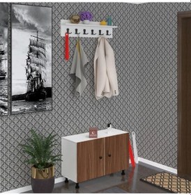 Resim Kenzlife Ayakkabılık Galoş3 Cvzbyz 53 080 32 Kapaklı 3 Raflı 12 Çift Ayakkabı Kapasitesi Ahşap 