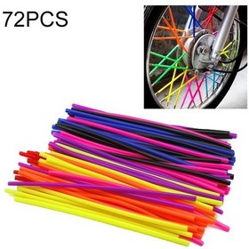 Resim 72 Adet 24 Cm Renkli Tekerlek Modifiye Konuştu Cilt Kapağı Wrap Kiti Boru Motosiklet / Motokros / Bisiklet İçin Diğer 