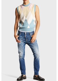 Resim Dsquared2 Erkek Kot Pantolon S71lb1384 S30342 470 Lacivert 