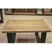 Resim deryawood Raweyn Masif Ahşap Dogal Ofis Sehpası 60*45*45 
