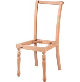 Resim Masifart Vincen Giydirme Sandalye Tornalı Cilasız Ham Ham 