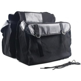 Resim Neevoyu Süper Kapasiteli Siyah Kumaş Bisiklet Arkası Çanta - Motosiklet Ve Bisiklet Malzemeleri Taşıma, Sağlam Montaj, Dayanıklı Malzeme Siyah 