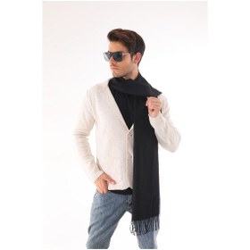 Resim Ritagarcia Unisex Yumuşak Dokulu Siyah Atkı Siyah 