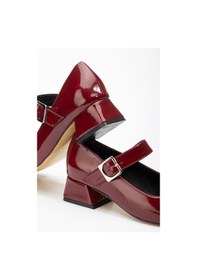 Resim Aska Shoes St-006 Rugan/cild/süet Günlük 4 Cm Topuklu Bayan Ayakkabı Bordo Rugan 