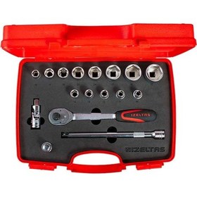 Resim İzeltaş 1113002017 İzeltaş 17'li Lokma Anahtar Takımı 1/2" U Kolsuz 