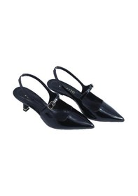 Resim Poletto Hakiki Deri Sıyah Ayakkabı Stiletto 9841 112-2432 Siyah 