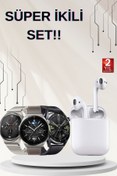 Resim nerede bulurum Akıllı Saat ve Kulaklık Seti Dokunmatik Ekran 5.0 Bluetooth Bağlantılı Sesli Görüşme 