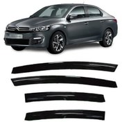 Resim Citroen C Elysee 2012-2022 Uyumlu Mugen Cam Rüzgarlığı Seti Piano Black 4'lü İthal (00) (ŞüsCarOto Aksesuar) 