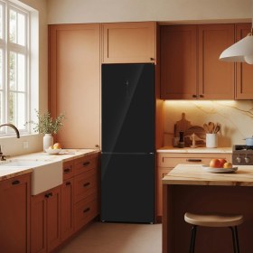 Resim Silverline R12096B01 Siyah Cam Buzdolabı 