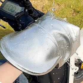 Resim Mingchengheng Motosiklet Gidon Eldivenleri, Motosiklet Gidon Eldivenleri - Güneş Koruma Eldivenleri Scooter El Manşonları - Binicilik Eldivenleri Nefes Alabilir Gidon Muff Binme Aksesuarları 