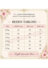 Resim Erkut Kız Çocuk Abiye Krem Elbise Kısa Krep Elbise Omuz Detaylı Şık Abiye Elbise 10-15 Yaş 