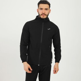 Resim Joma Micro Dash - Erkek Siyah Kapüşonlu Paraşüt Spor Sweatshirt - 4231312 
