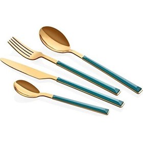 Resim Neva N2727 Sweet Premium Mentol 24 Parça Çatal Kaşık Bıçak Takımı Seti 