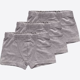 Resim Malabadi Erkek Çocuk Gri 3 Lü Paket Pamuk Elastan Boxer 209 Gri Melanj 