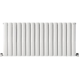 Resim 600mm x 1275mm Lilac Yüksek Isı Kapasiteli Dekoratif Yatay Beyaz Alüminyum Radyatör 