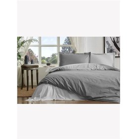 Resim Ranforce Nevresim Takımı Çift Kişilik Colourist Gümüş-antrasit Gümüş 