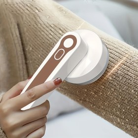 Resim Taşınabilir Şarj Edilebilir Tüy Toplayıcı ve Temizleme Fırçası, Mobilya ve Halılar için Etkili Kumaş Kazıyıcı, USB Şarjlı Elektrikli Tüy Toplama Aparatı, Kazaklar, Battaniyeler ve Döşemelikler için Taşınabilir Giysi Tüy Kesici 