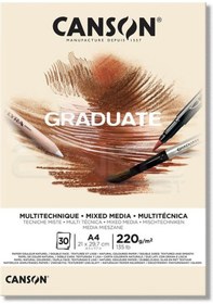 Resim Canson Çizim Bloğu Graduate Mıx Medıa Natural 30 Sy A4 220 Gr 
