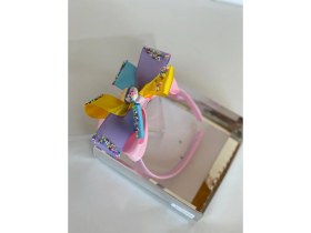 Resim Queen Accessories Açık Pembe Dondurmalı Süslü Saten Anne Kız Çocuk Bebek Taç 