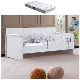 Resim Karyola, Mira Montessori Karyola - Beyaz + 1 Adet Comfort Yatak 