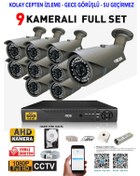 Resim Ids - 9 Kameralı 1080P Fullhd 5Mp Sony Lensli Kamera Seti - 2073 