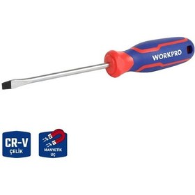Resim Workpro Wp221013 3x75mm Cr-v Profesyonel Düz Tornavida 