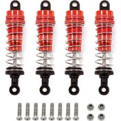 Resim Dofolink 1/14 Wltoys 144001 İçin Metal Amortisörler - 4 Adet Kırmızı Bjm098 - Alüminyum Alloy 
