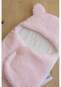 Resim Kız Bebek Pembe Peluş Lüks Anakucağı Kundak Stl6400 Pembe 