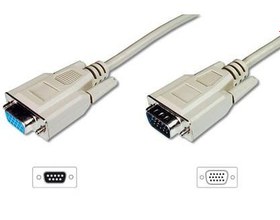Resim Assmann AK 375 10M Vga Monitör Uzatma Kablosu, Hd15 Erkek Konnektör Hd15 Dişi Konnektör, 10 Metre, 14 Tel, Zırhlı, Awg28 