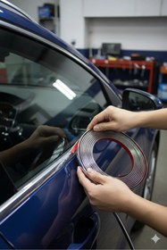 Resim Shurima Marketing Araç İçi Dışı 3d Krom Dekoratif Nikelaj Şerit Çıta 9mm x 5 Metre 