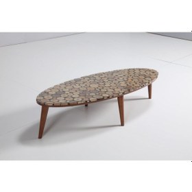 Resim Wood Elips Orta Sehpa 