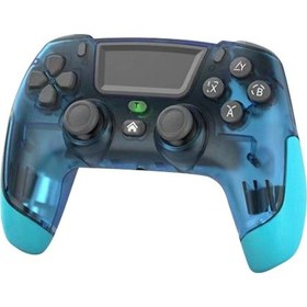 Resim Ps4 / Switch / Pc Jiroskoplu Gamepad Oyun Denetleyicisi Transparent Mavi 