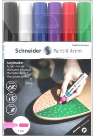 Resim Schneider Akrilik Marker Kalem 320 4 Mm Set 1 6Lı 