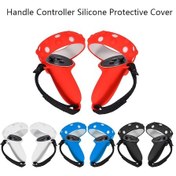 Resim 2 Takım Gs092 Kolu Denetleyici Silikon Koruyucu Kapak Düşmeyi Önleyici Ve Kaybolmayı Önleyen Her Şey Dahil Kapak Oculus Quest 2 Siyah 