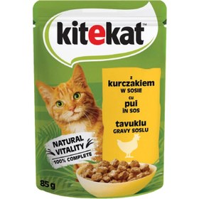 Resim Kitekat Tavuklu Yaş Kedi Maması 85 G 