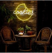 Resim Twins Led Cookies Yazılı Ve Şekilli Neon Tabela Gün Işığı Model:model:66703366 Gün Işığı 