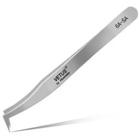 Resim Lalvolin İpek Kirpik Cımbızı Profesyonel Küt Burun Paslanmaz Çelik VETUS 