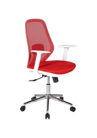 Resim Ofisbazaar Dali Beyaz Fileli Çalışma Koltuğu Ergonomik Şef Ve Toplantı Koltuğu Kırmızı Kırmızı 