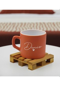 Resim Bk Gift Kişiye Özel İsimli Somon Renkli Middle Çay & Kahve Fincanı-1, Arkadaşa Hediye, Sevgiliye Hediye, Doğum Günü Hediyesi Kobitmeyencom32479 Bk Gif 