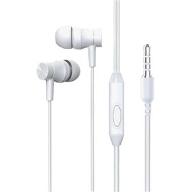 Resim Mabeyn Kumandalı ve Mikrofonlu 3.5mm Kablolu Kulaklık Mikrofonlu Kulak Içi (Mtl MT270 Beyaz) 
