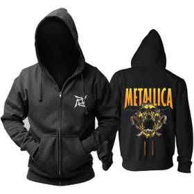 Resim GALASHOP Metallica Hoodie Fermuarlı Siyah 