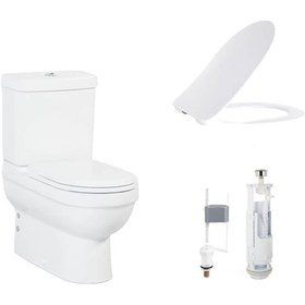 Resim Creavit Vitroya Duvara Sıfır Klozet + Rezervuar + VitrA İç Takım + Yavaş Kapanır Kapak Set 