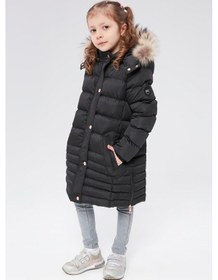 Resim Benitto Kids Benittokids Kız Çocuk Natürel Kürklü Kaban 51301-siyah Siyah 