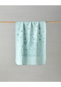 Resim English Home Glowing Bears Pamuklu Bebe Battaniye 100x120 Cm Seledon Seledon Çok Renkli 