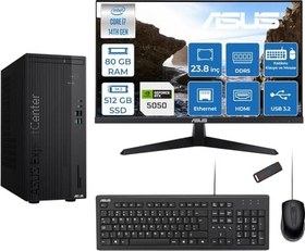 Resim Asus Expertcenter D501MER Intel® Core™ İ7-14700 80GB Ddr5 512GB SSD 8GB/RTX5050 Freedos +23.8" 120Hz Monitör Mini Tower Masaüstü Bilgisayar 238WD501MER27F27+ZETTAUSBBELLEK 