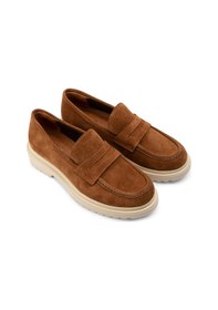 Resim Deery Hakiki Süet Taba Rengi Loafer Kadın Ayakkabı - 01903ztbap01 Taba 