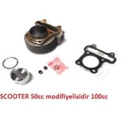 Resim SCOOTER SİLİNDİR KOMPLE 50MM-13P-52.5BOY 100CC 