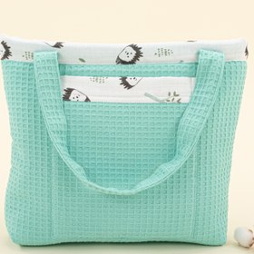 Resim Bebek Bakım Çantası - Nil Yeşili Petek - Kirpi 